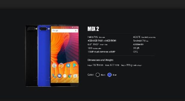 Scheda Tecnica Xiaomi Mi Mix 2